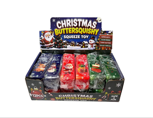 Squishy Holiday Butter Vent Toy Assorted Styles 12/bx