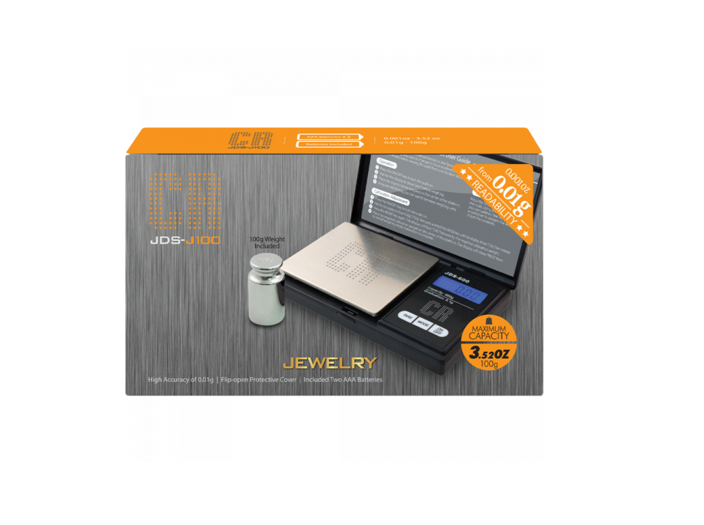 JDS-J100 Digital Scale With 100g Weight 0.01g-3.52oz