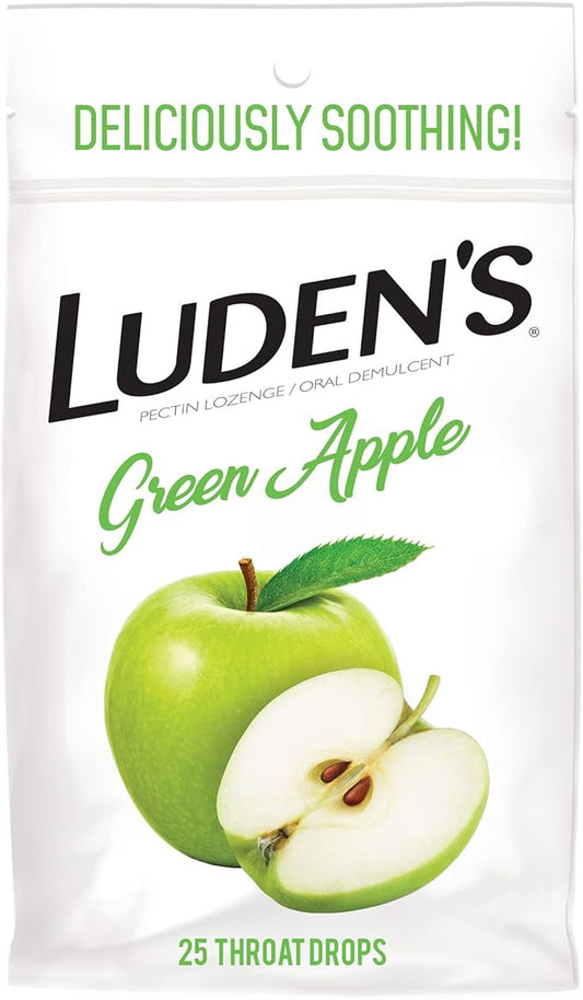 Luden's Cough Drops 25ct Green Apple 12bx