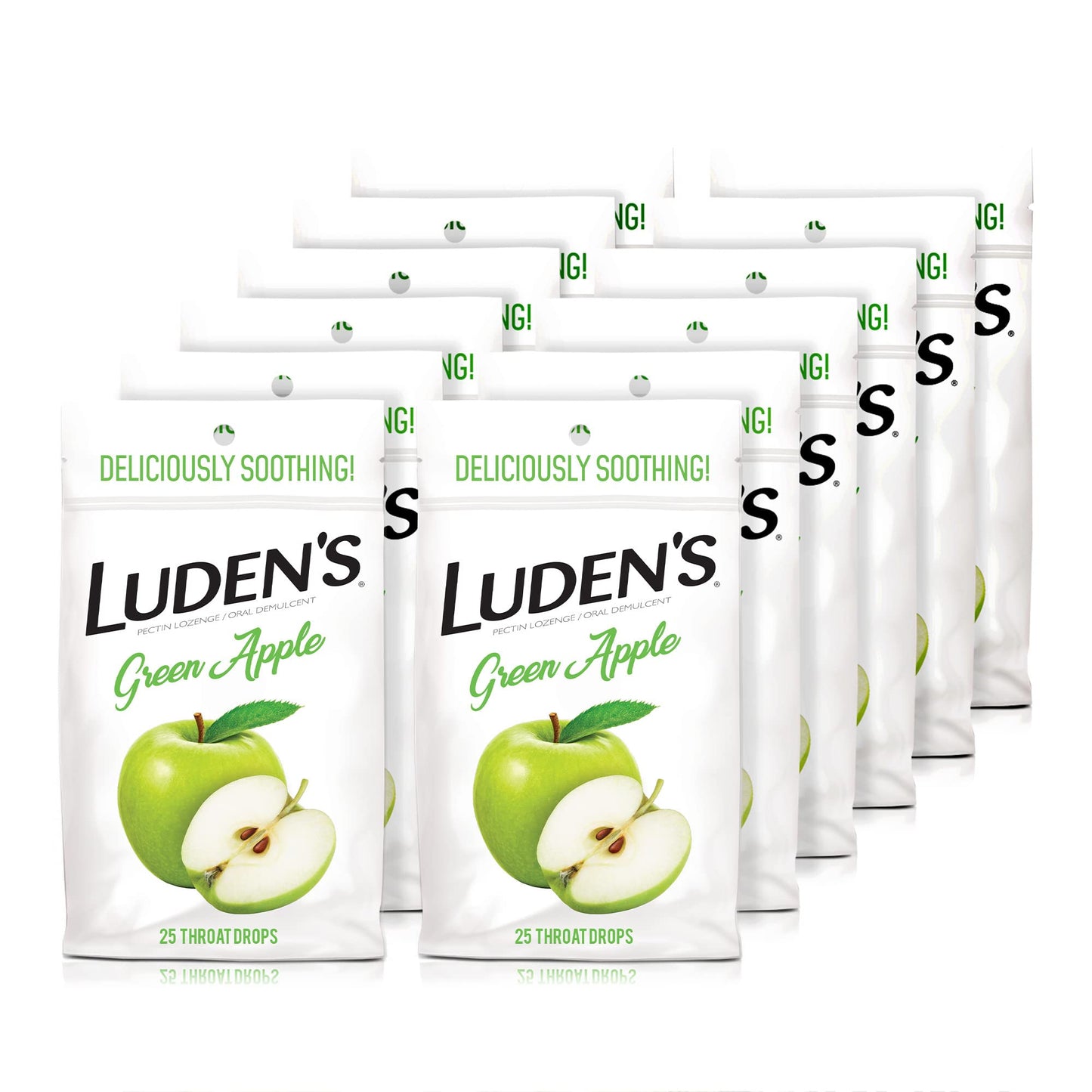 Luden's Cough Drops 25ct Green Apple 12bx