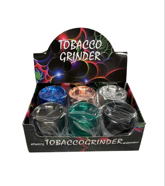 Metal Tobacco 4 Part Grinder 63mm With Cigarette Holder 6/bx