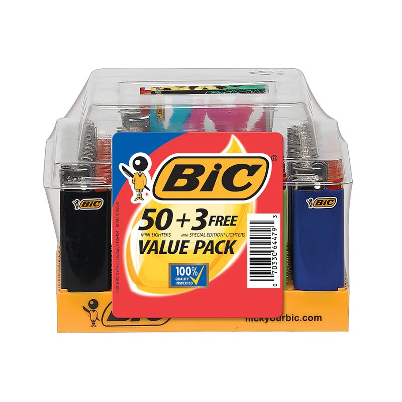 Mini Bic Lighters 50+3 Free