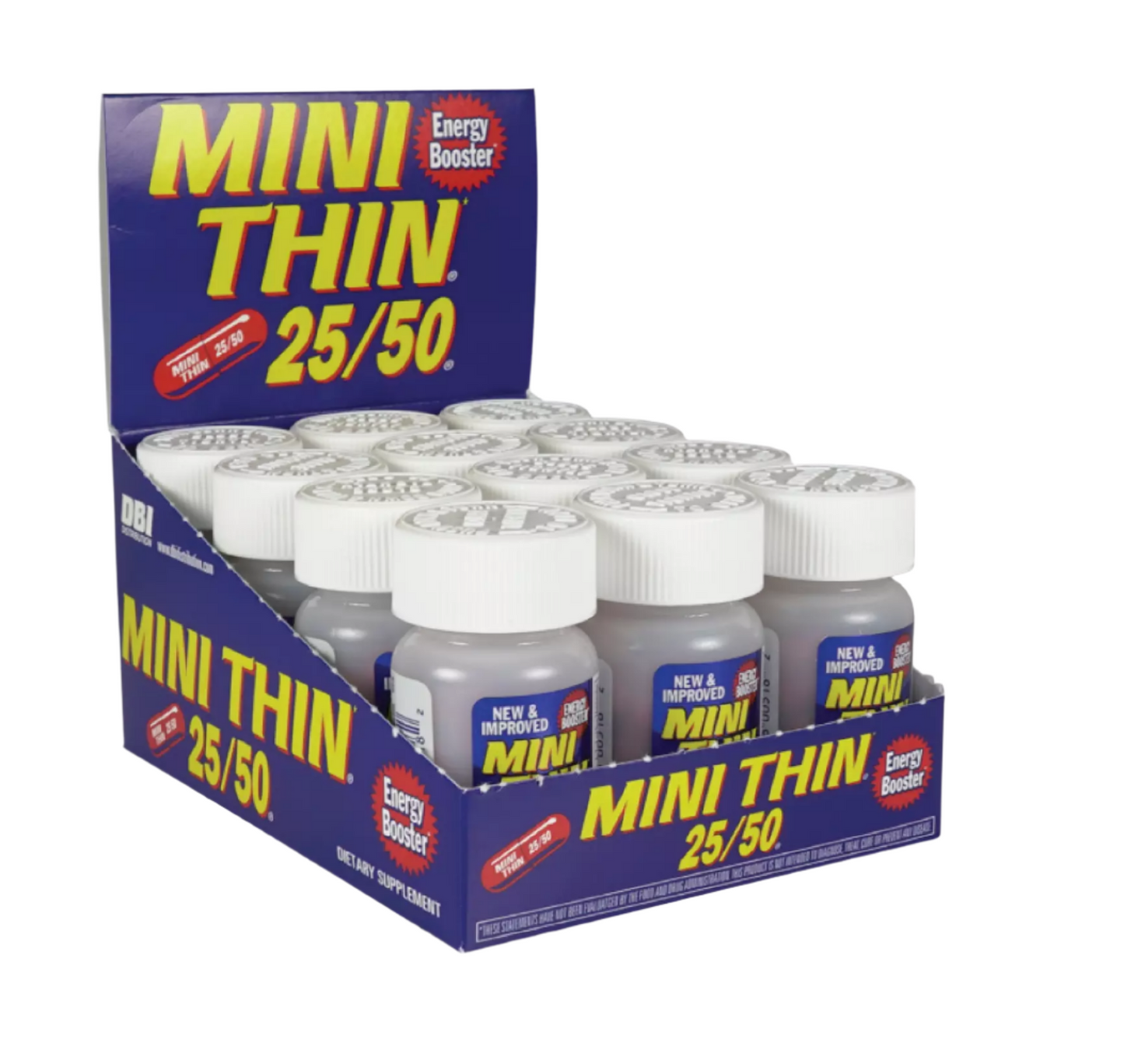 Mini Thin 25/50 Energy booster 30/ct Bottles 12/bx