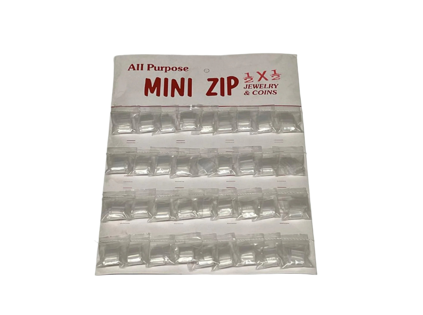 Mini Zip Lock Baggies 0.5" x 0.5" 36 Bundles of 12 Bags Each