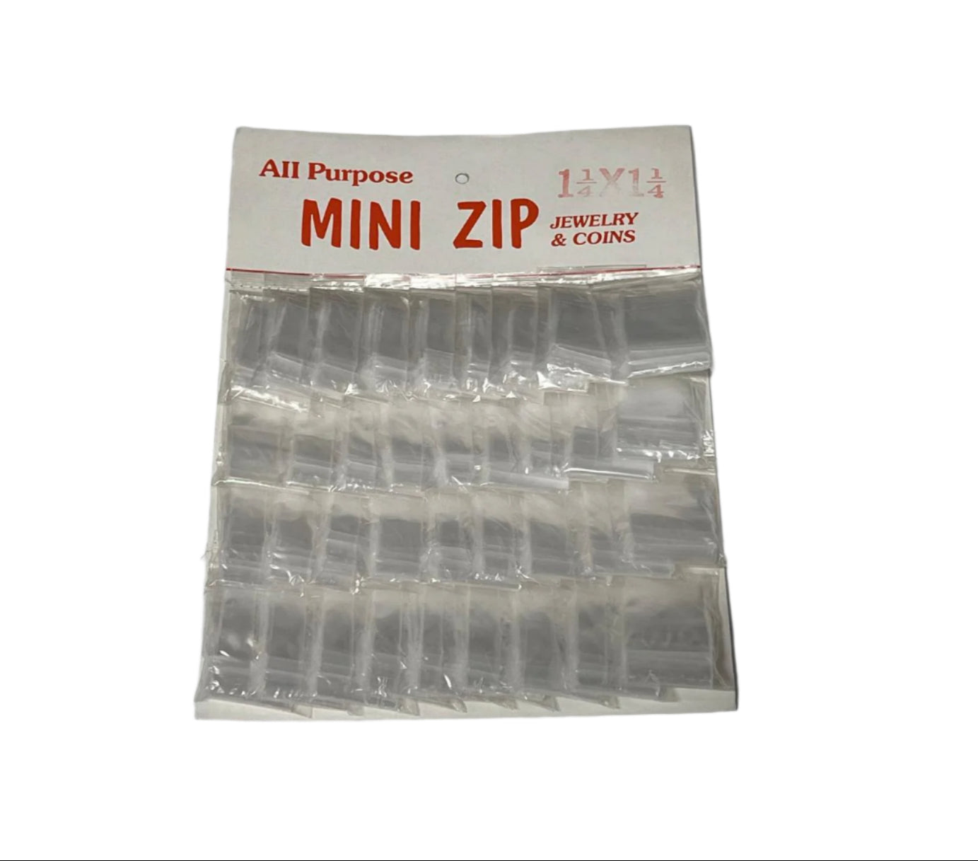Mini Zip Lock Baggies 1.25" x 1.25" 36 Bundles of 12 Bags Each
