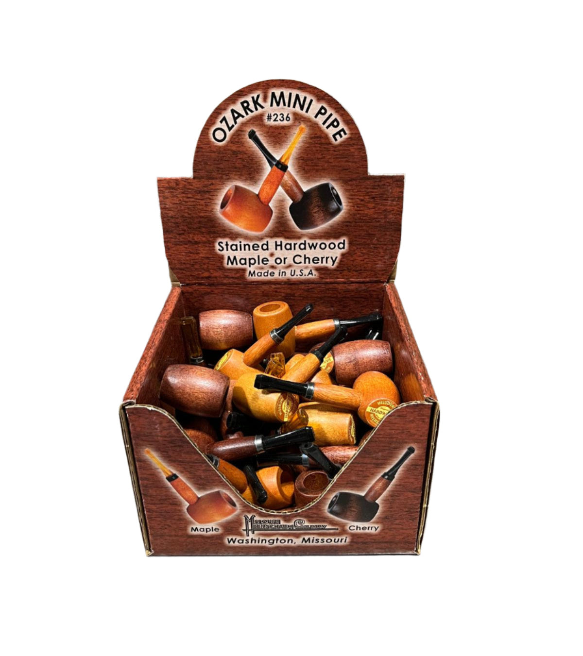 Missouri (USA) Ozark Mini Hardwood Pipes 30/ct
