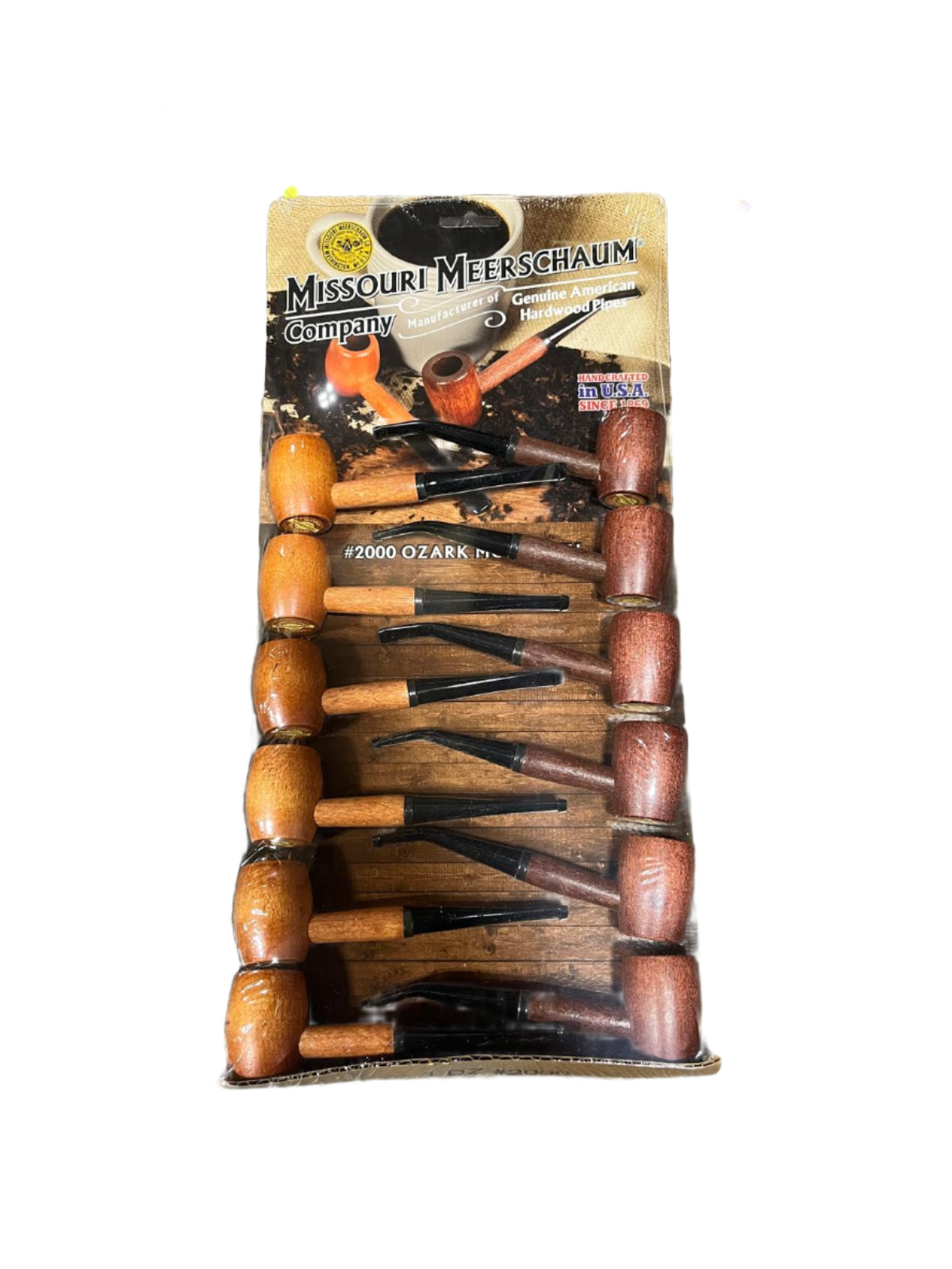 Missouri Meerschaum (USA) Genuine American Hardwood Pipes 12/ct
