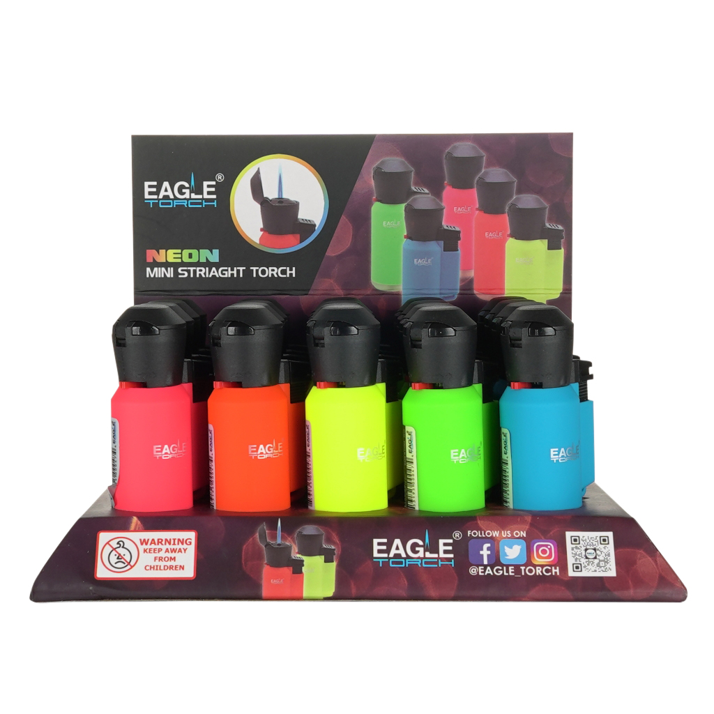 Eagle Neon Square Torch Lighters 20/bx