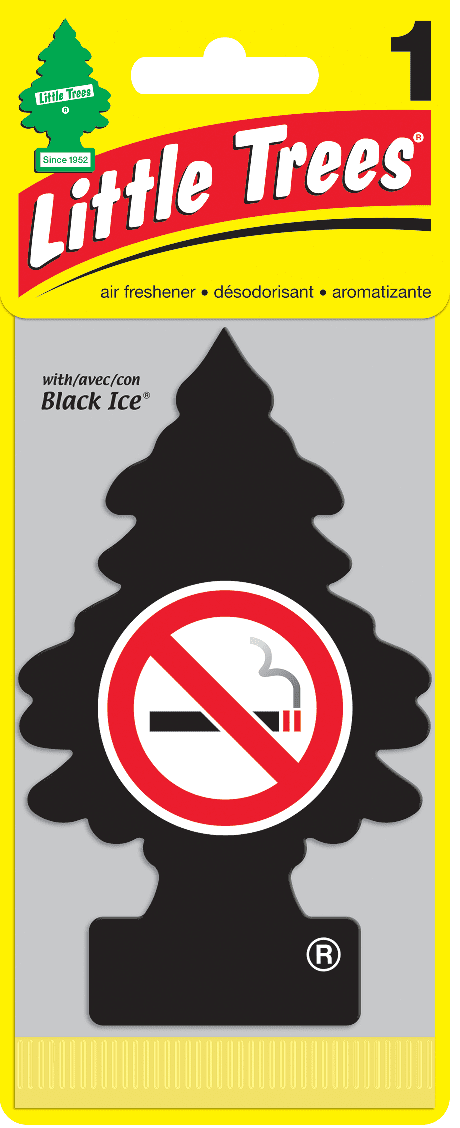 Little Tree Air Freshener No Smoking Black Ice 24bx