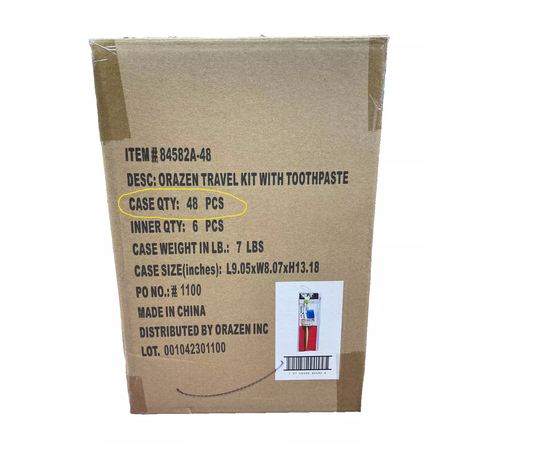 Oral Travel Kit Toothbrush & Toothpaste 12/bx