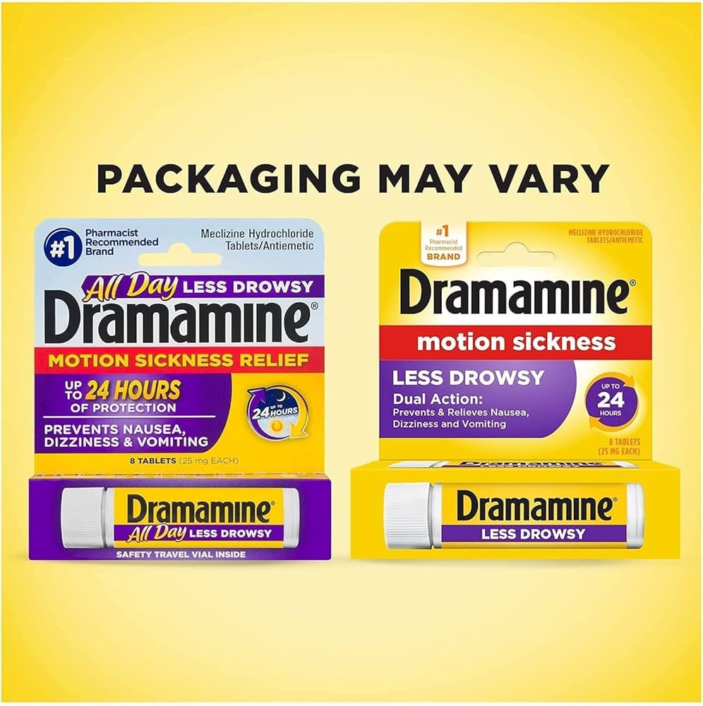 Dramamine Less Drowsy Tablets 8/ct per tube 6/tubes