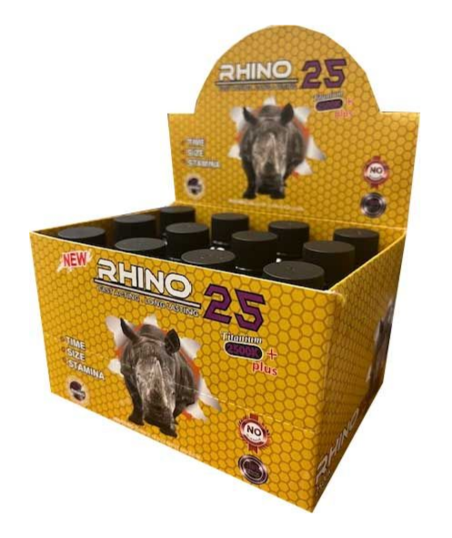 Rhino 25 Liquid Shots 12/bx