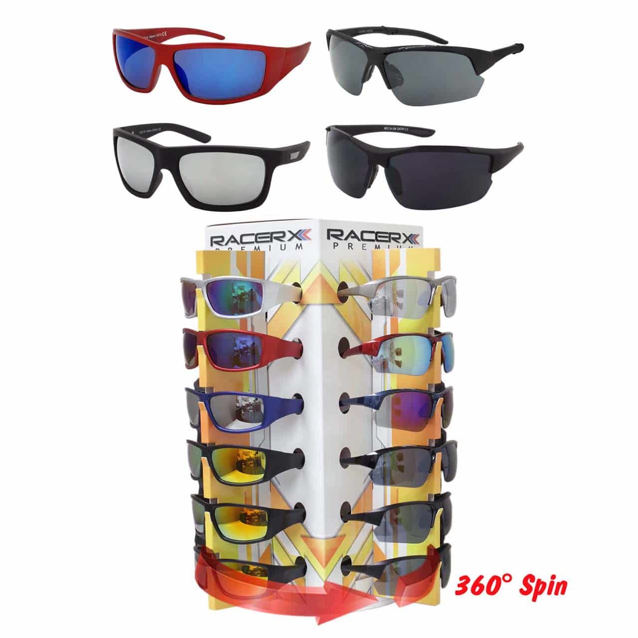 Racer X Sunglasses 48/ct Display