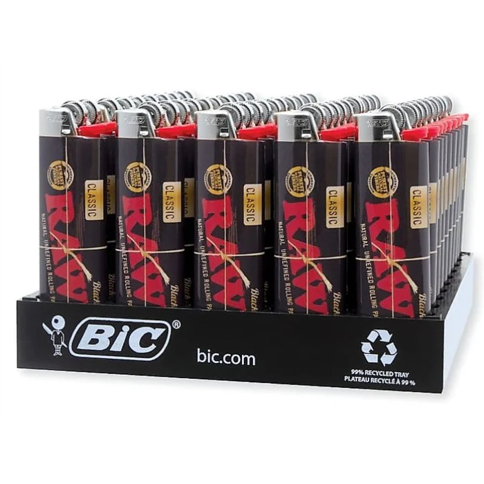 Bic Raw Black Lighters 50ct