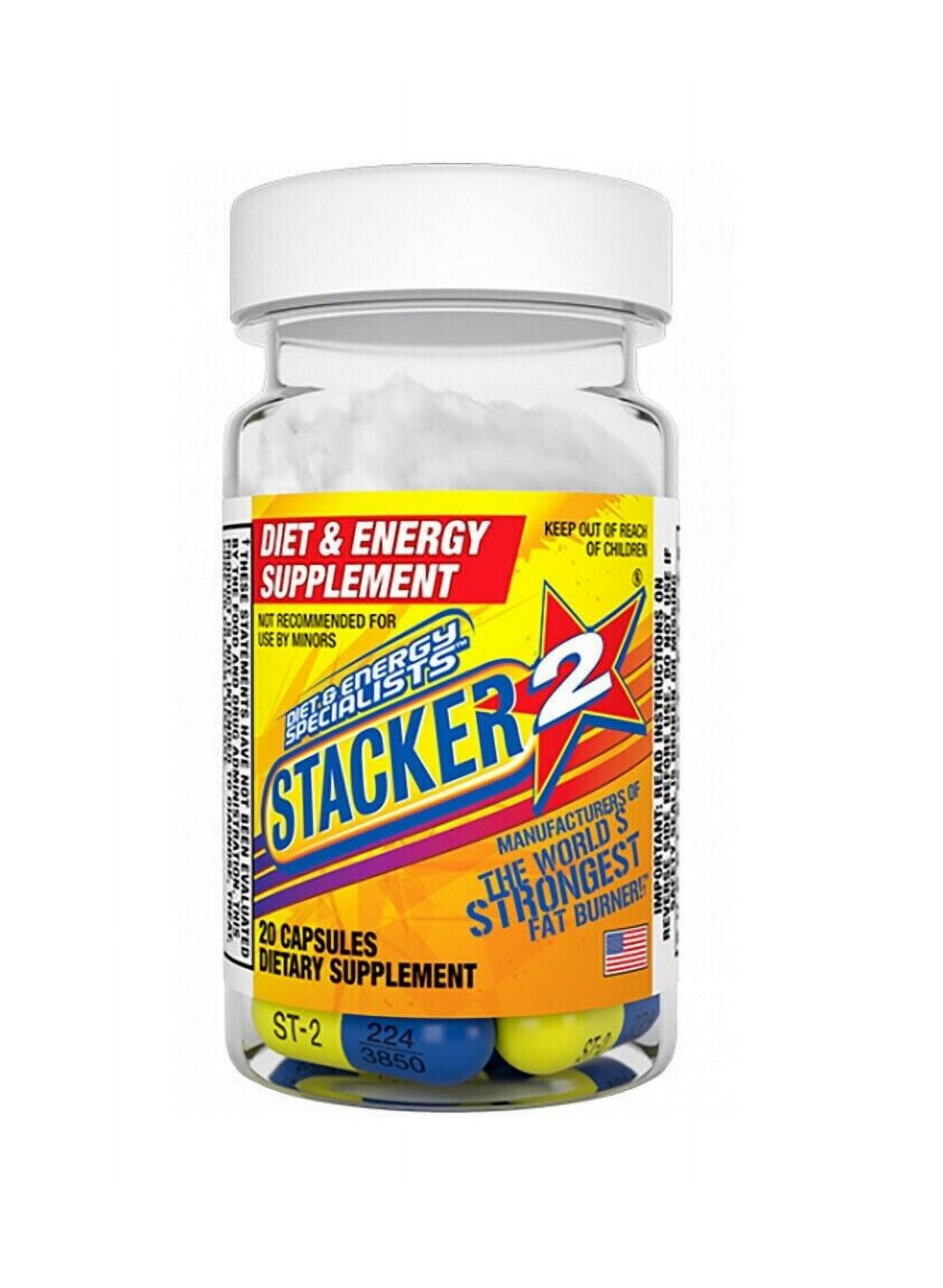 Stacker 2 Diet & Energy supplement 20/ct Bottles 12/bx