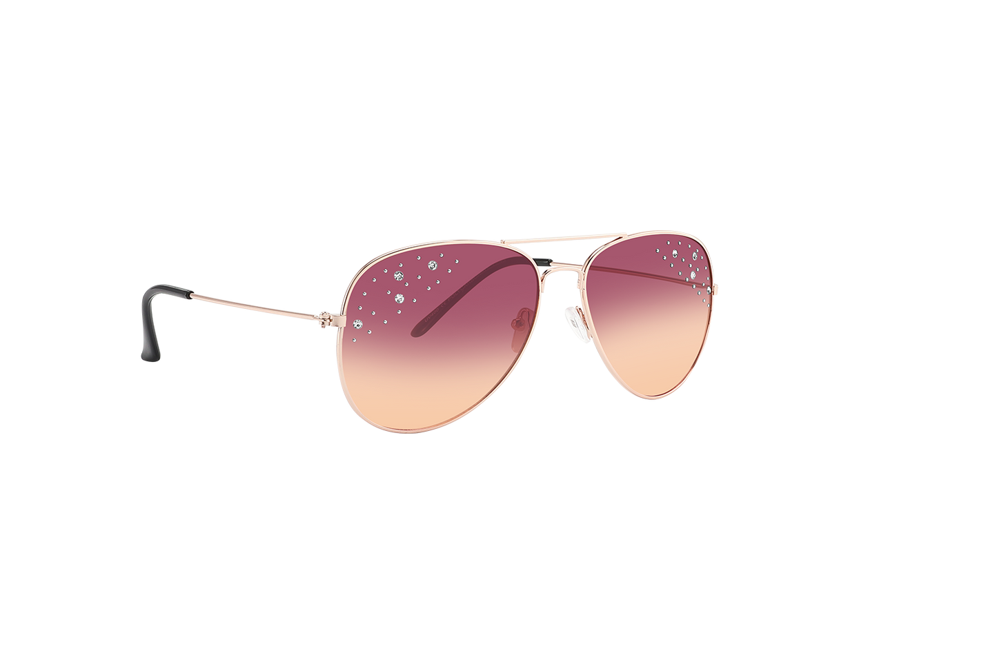 wholesale Lady Rhinestone Aviator Sunglasses 12/bx