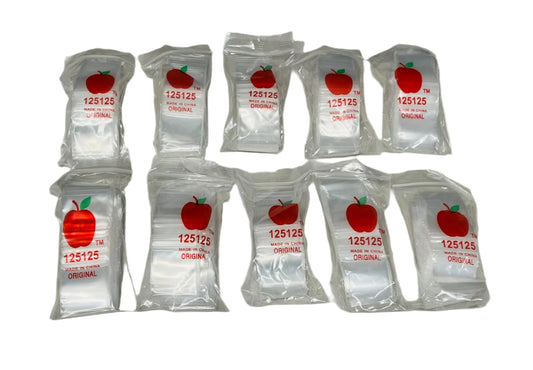 Mini Zip Lock Baggies 1.25" x 1.25" 10 Bundles Of 100 Bags Per Bundle