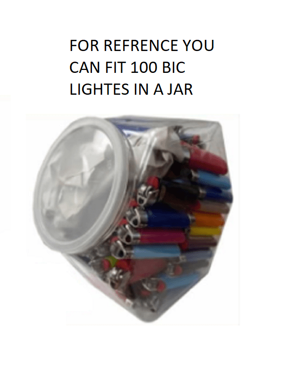 129 oz Hexagon Clear Jar w/Lid