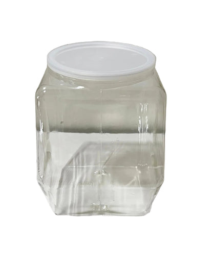 129 oz Hexagon Clear Jar w/Lid