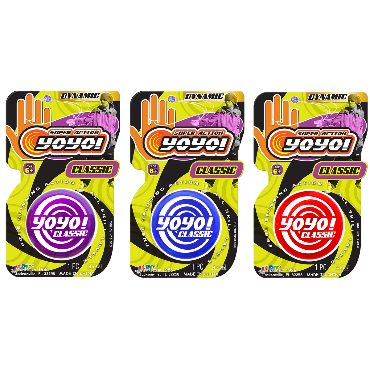 JA-RU Yo-Yo Classic Asst Colors 6/bx