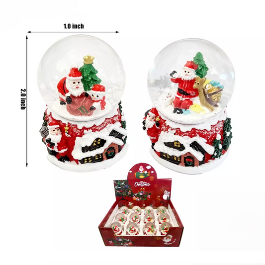 Christmas 2" Snow Globe Assorted Styles 12/Display