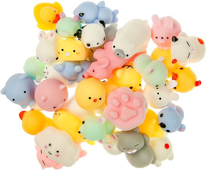 JA-RU Mini Squeesh Yum Jiggly Pals 2pk 36/Display
