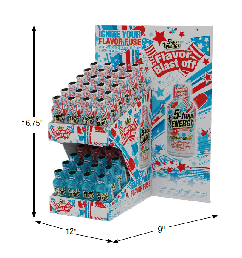 5-Hour Energy 72-Bottle Mixed Counter Display