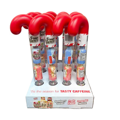 5-Hour Energy Mixed Holiday Mocktails in Candy Cane Design 3 bottles Per Cane 12/display