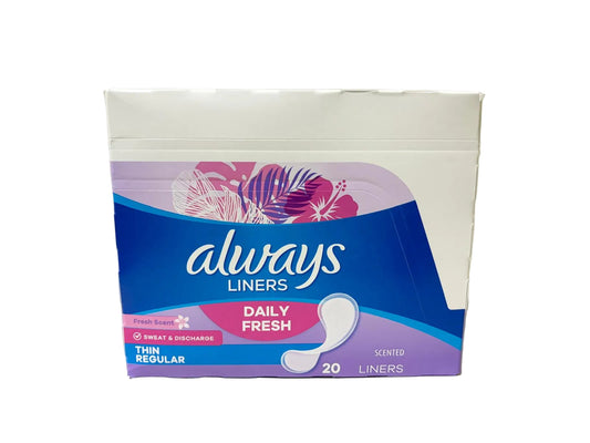 Always Thin Liners 20/ct scented 12/bx
