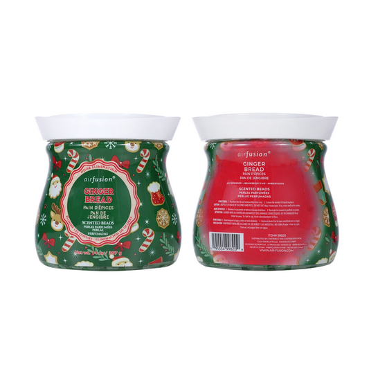 Air Fusion Crystal Beads Holiday Green Gingerbread Scent 14oz 12/bx
