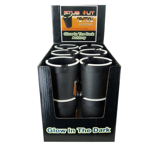 Ashtray cup for car, glow-in-the-dark Top 12/bx