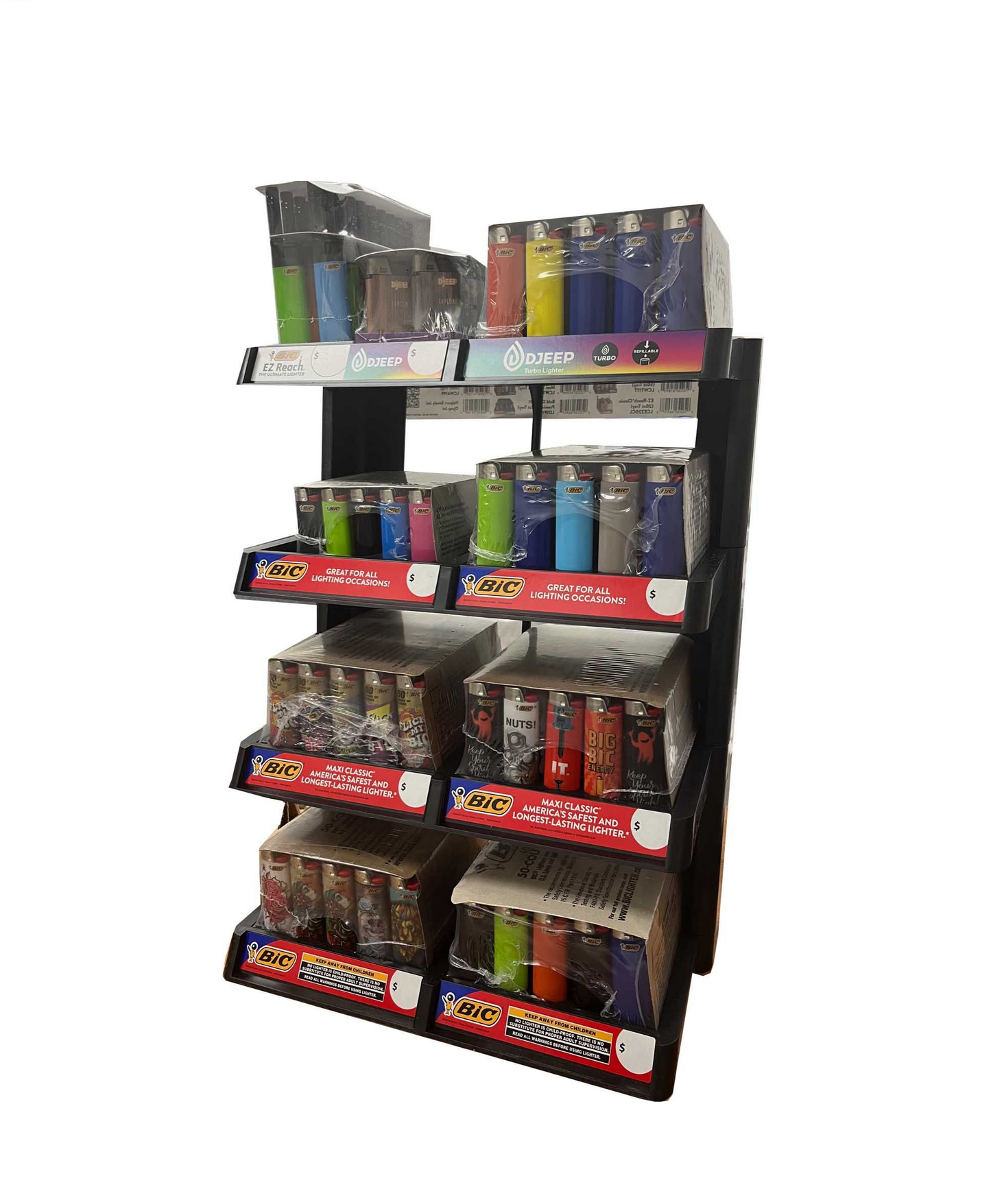 Bic 8 Tier Display 382/ct Lighters