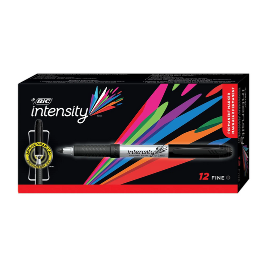 Bic Intensity Permanent Marker Fine Point Black 12/Count