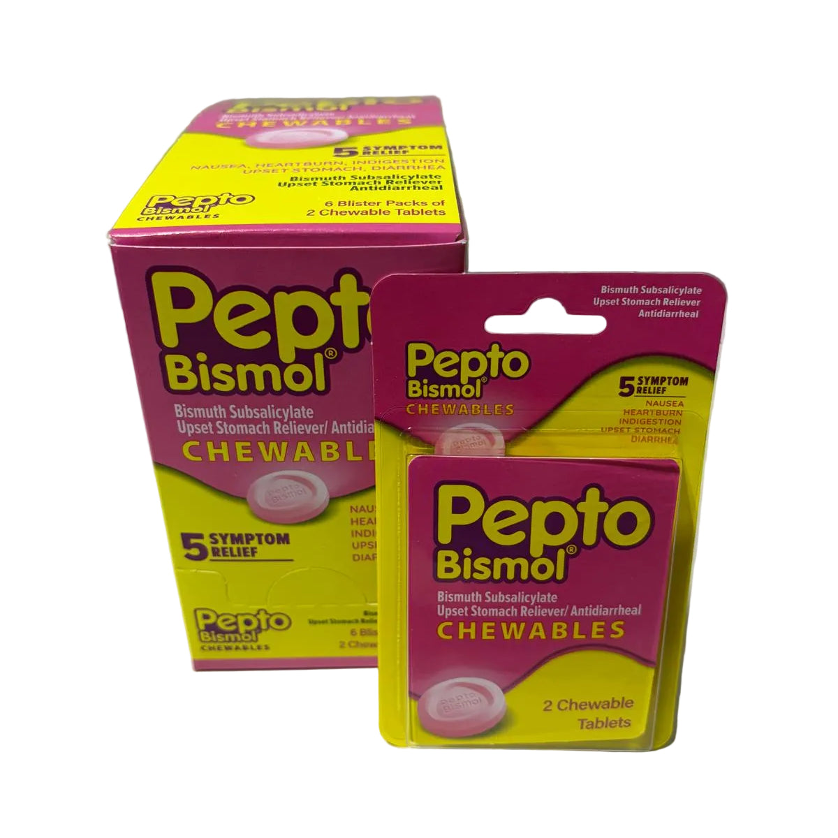 Hanging Blister Pack Pepto Bismol 6/cards