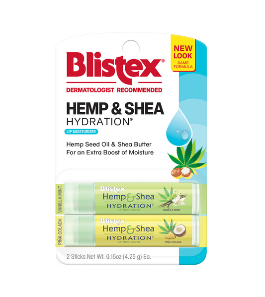 Blistex Hemp & Shea Hydration 2pk 6/bx