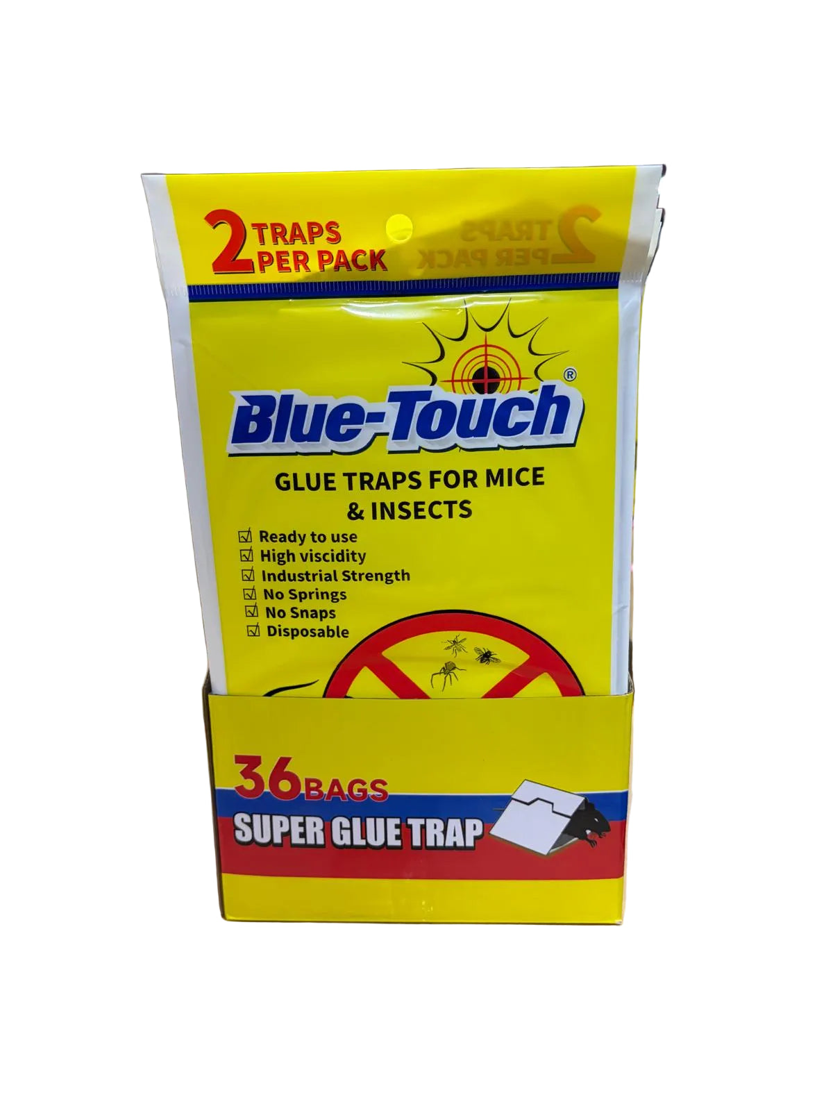 Blue-Touch Mouse & Insect Glue Trap 2pk, 36/display