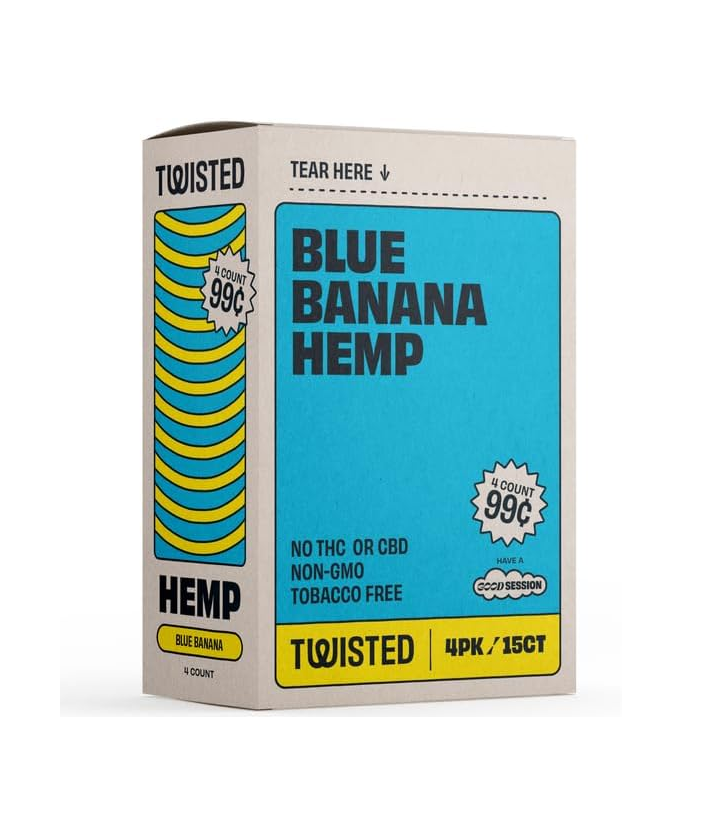 Twisted Hemp Wraps Pre-priced $0.99 4pk 15/bx