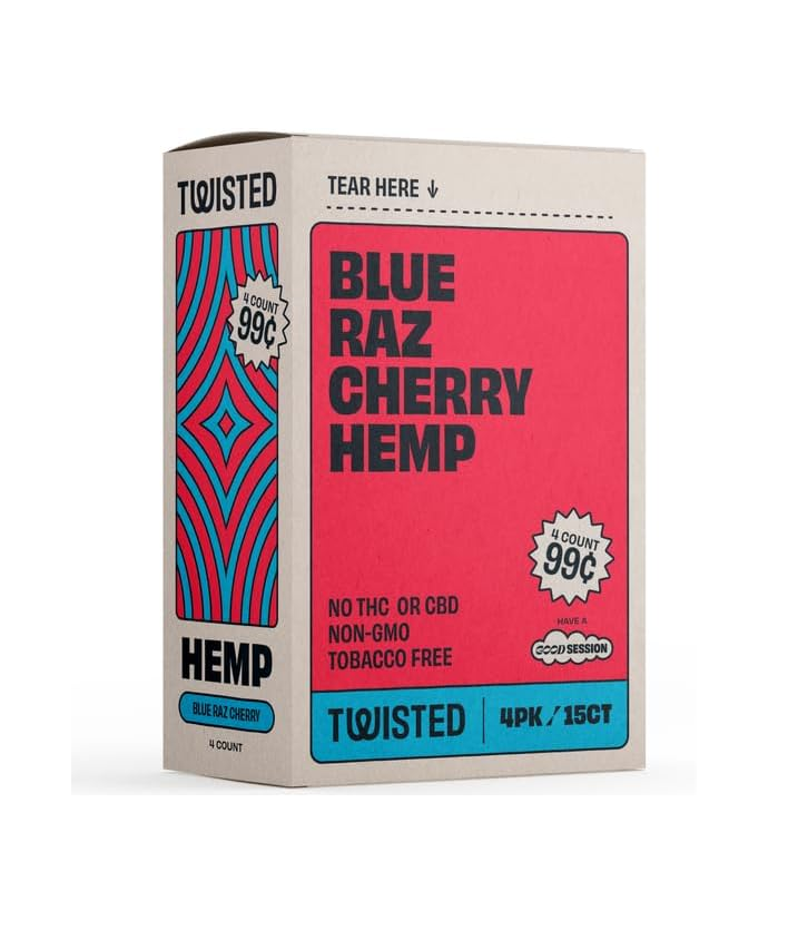 Twisted Hemp Wraps Pre-priced $0.99 4pk 15/bx