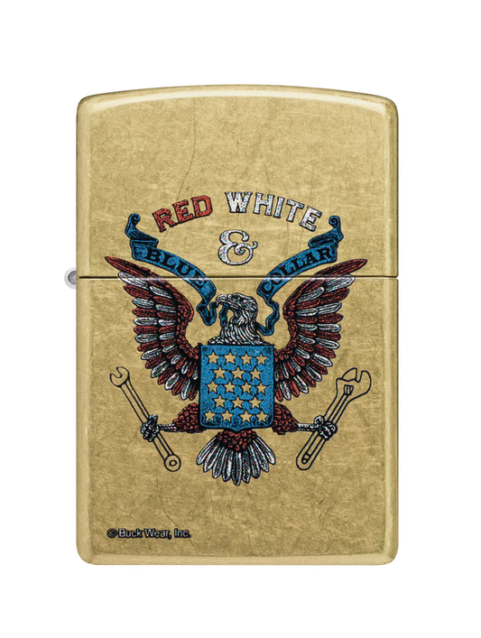 Zippo Buck Wear™ Red White & Blue Collar Design #46936