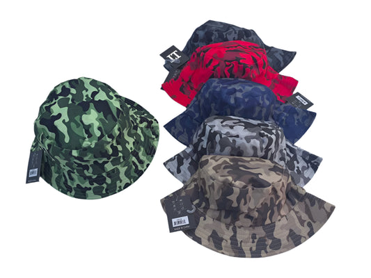 wholesale Bucket Hats Camouflage 12/ct
