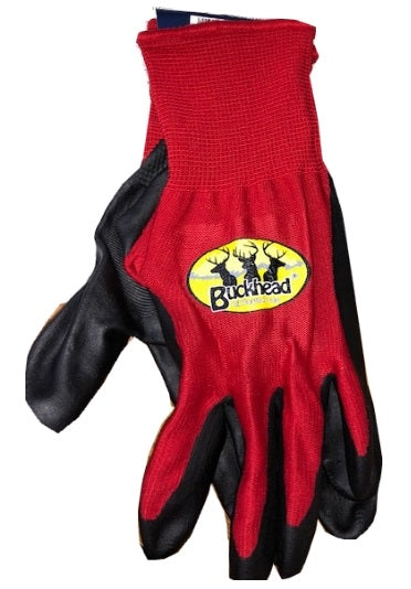 Buckhead All Weather Nitrile Foam Red Large Gloves 12/pk