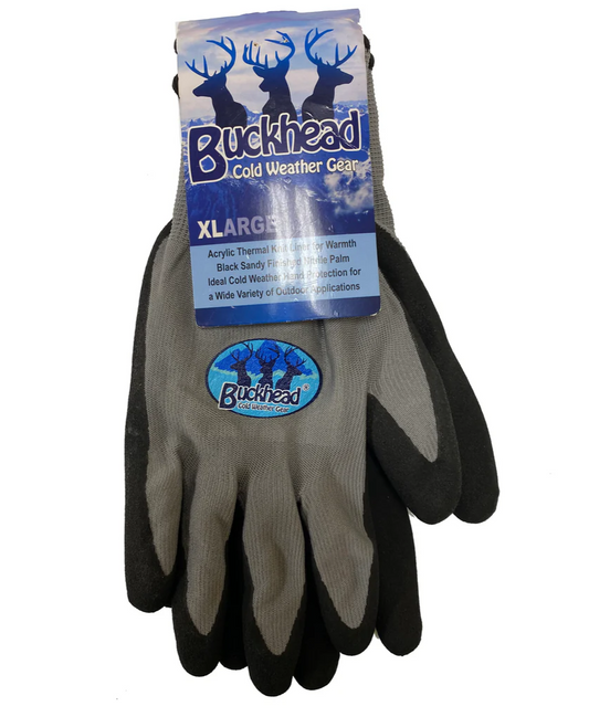 Buckhead Sandy Nitrile With Winter Lining Grey XL Gloves 12/pk