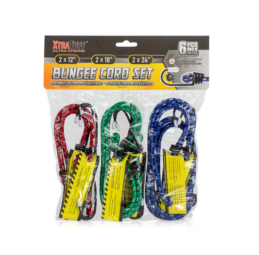 Bungee Cord Strap Set 6pk 6/bx