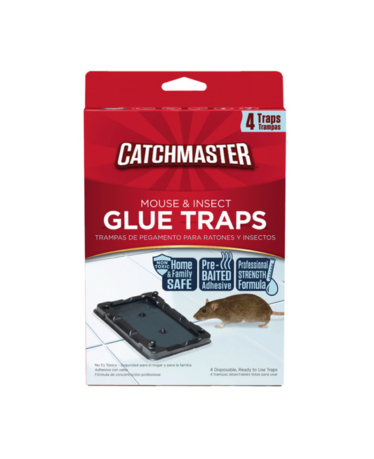 Catchmaster Mouse & Insect Glue Trap 4pk, 12/bx