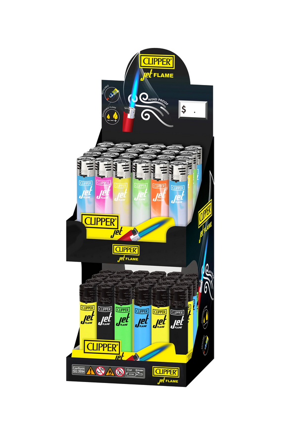 Clipper 2 Tier Jet Torch Display 48/ct