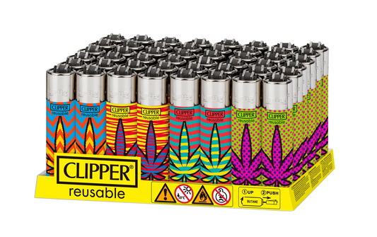 Clipper Colored Leaves Lighters 48/tray