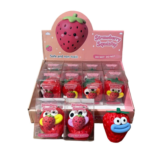 Squishy Crunchy Strawberry Vent Toy 12/bx
