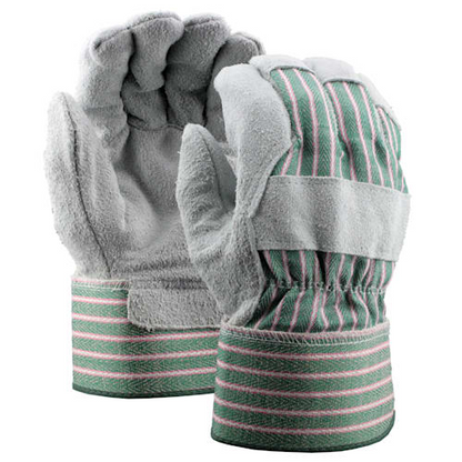Double Palm Leather Gloves With Safety Cuff 12/pk