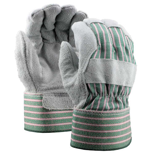 Double Palm Leather Gloves With Safety Cuff 12/pk