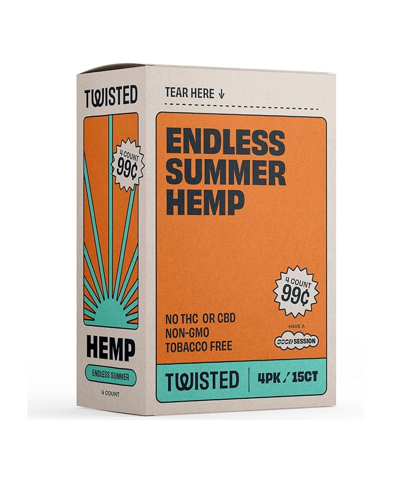 Twisted Hemp Wraps Pre-priced $0.99 4pk 15/bx
